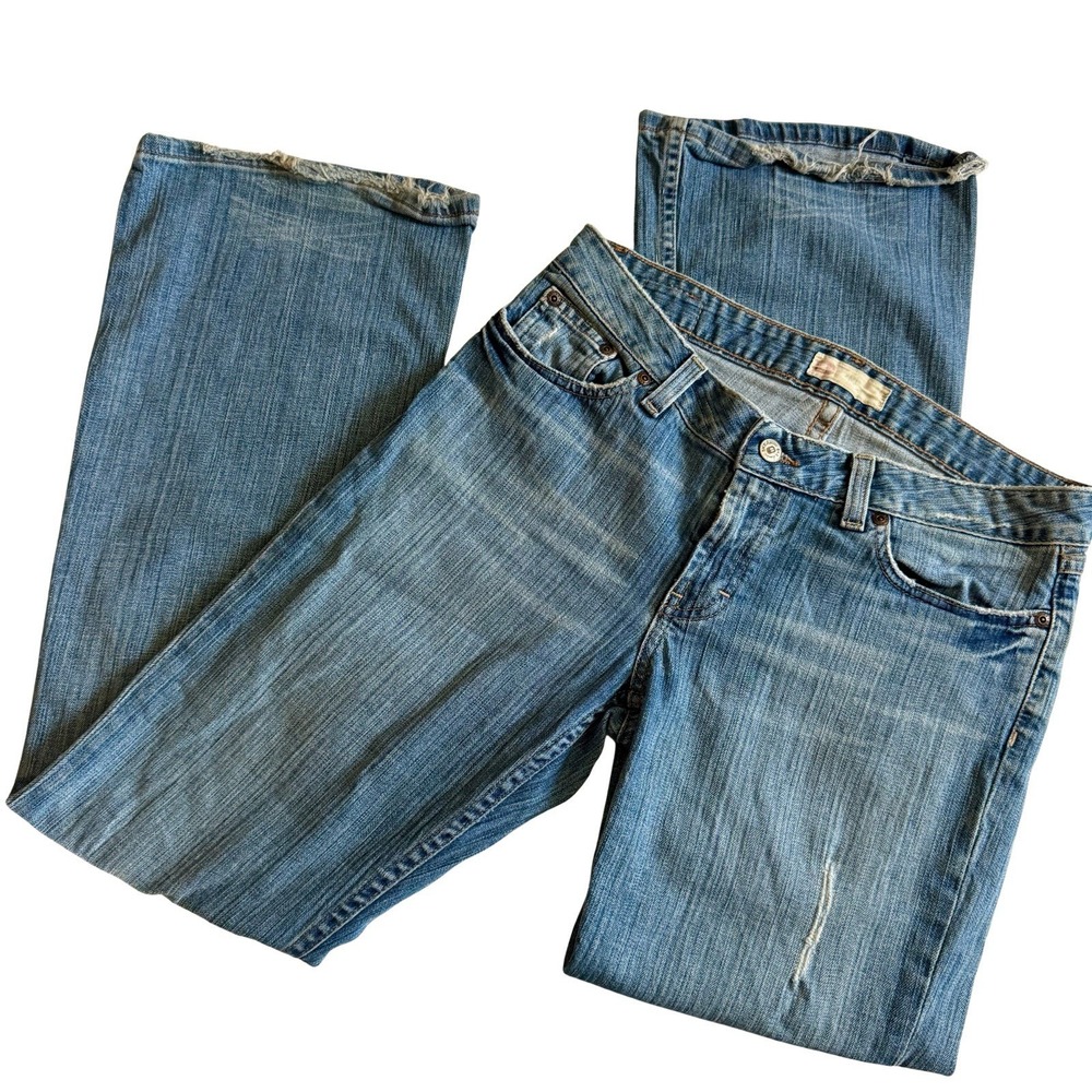Vintage Y2K BKE Buckle Women's Recruit Stretch Distressed Flare Jeans 30x31.5